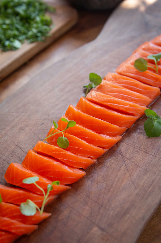 Loin Salmón del Pacífico, Pieza de 600 grs aprox.($ 37.800)