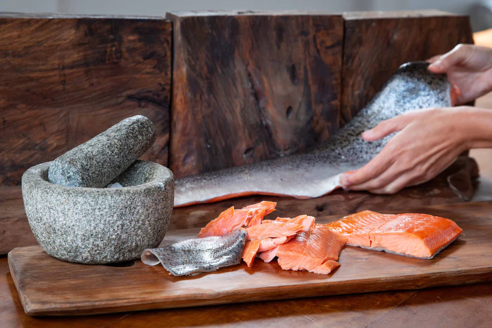 NUEVO! Filete Salmón del Pacífico Ahumado, Pieza de 1,200 grs aprox. ($33.900 precio x kg)