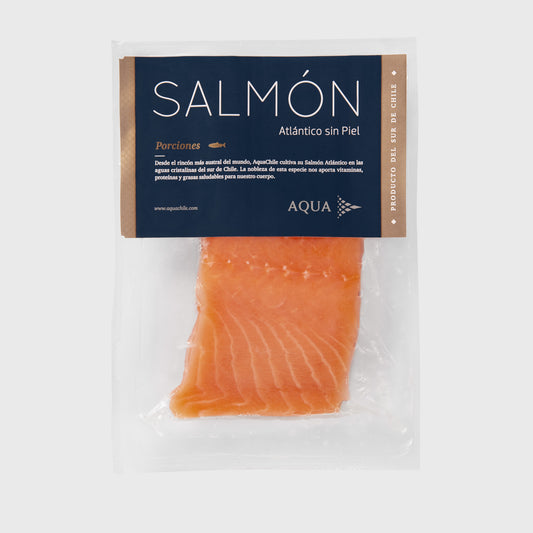 Porción Salmón Atlántico sin piel, Pieza de 180 grs aprox.($ 25.800 Kg)